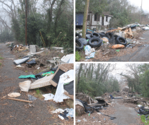 Illegal Dumping on Schofield Lane - BEFORE