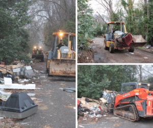 During Clean Up on Schofield Lane